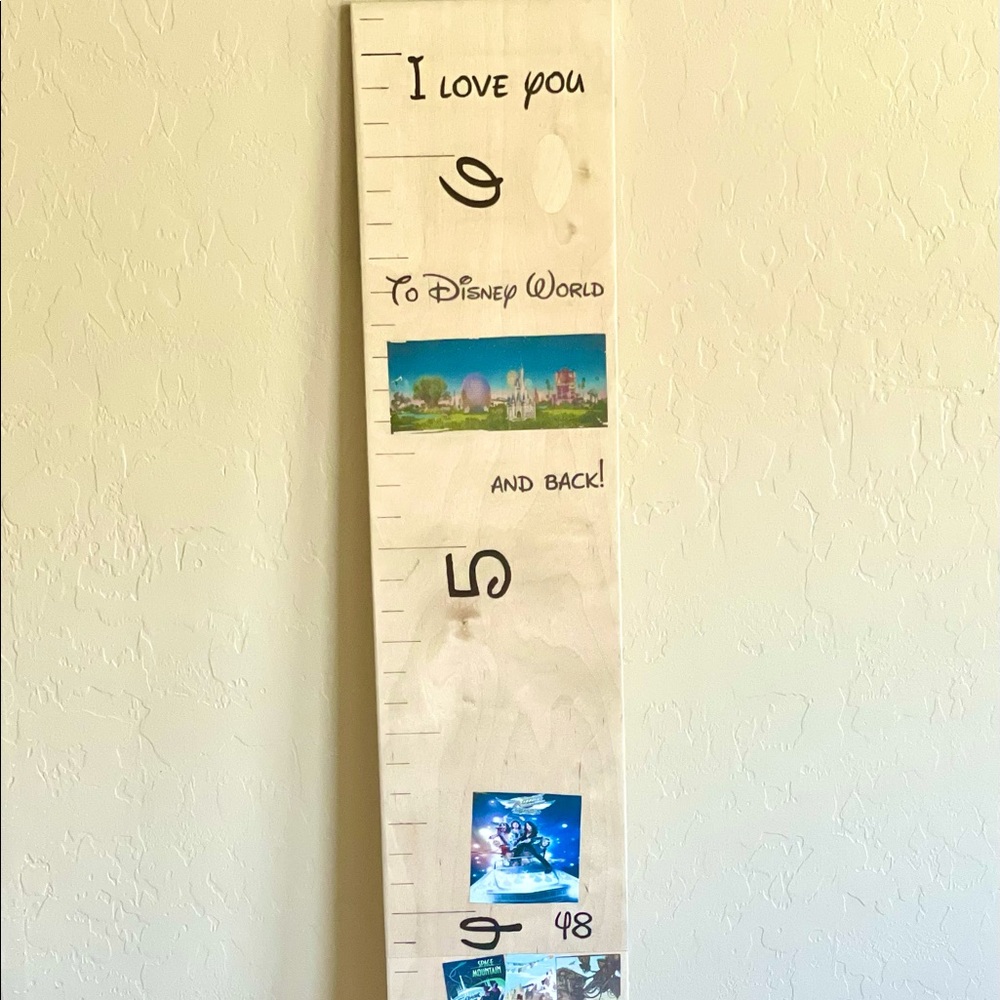 Disney World height measuring board